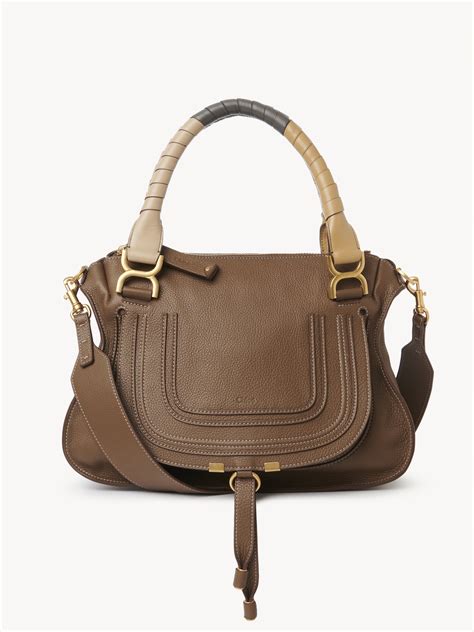 chloe marcie camel|Marcie double carry bag .